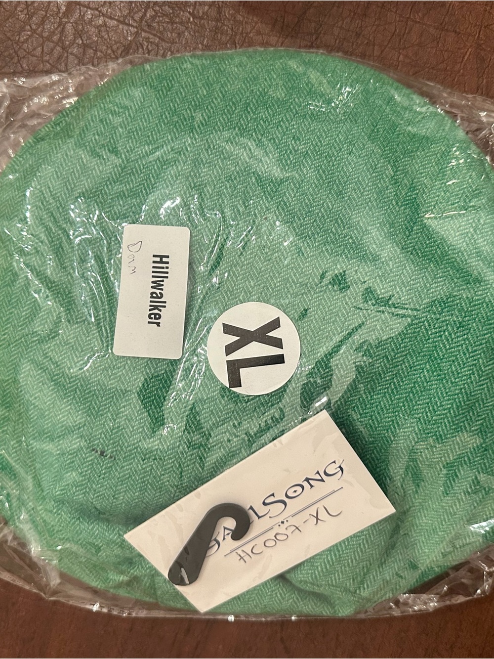NEW W / TAGS Gael Song Irish Weave Green Herringbone Knit Cap XL Men's